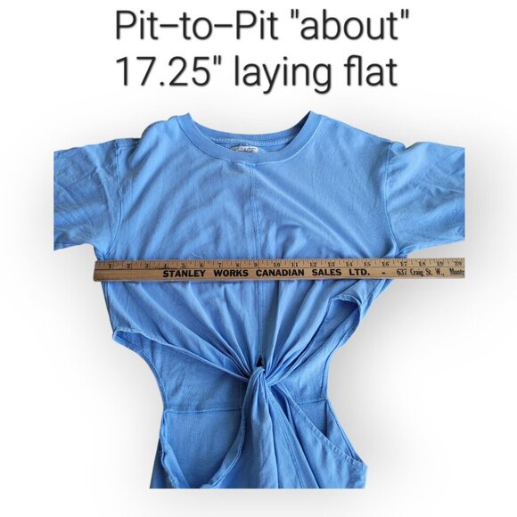 LSpace Baby Blue Cutout Aura Mini Dress Twist Knot Waist Casual Summer Medium M - Picture 6 of 10